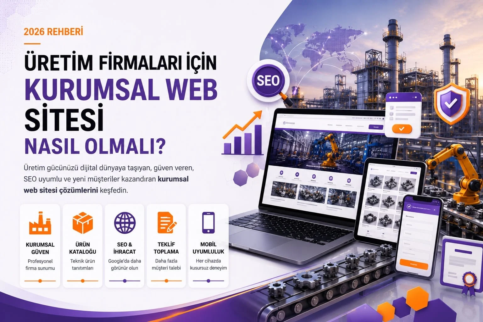 Üretim Yapan Firmalar İçin Kurumsal Web Sitesi Nasıl Olmalı? (2026 Rehberi)