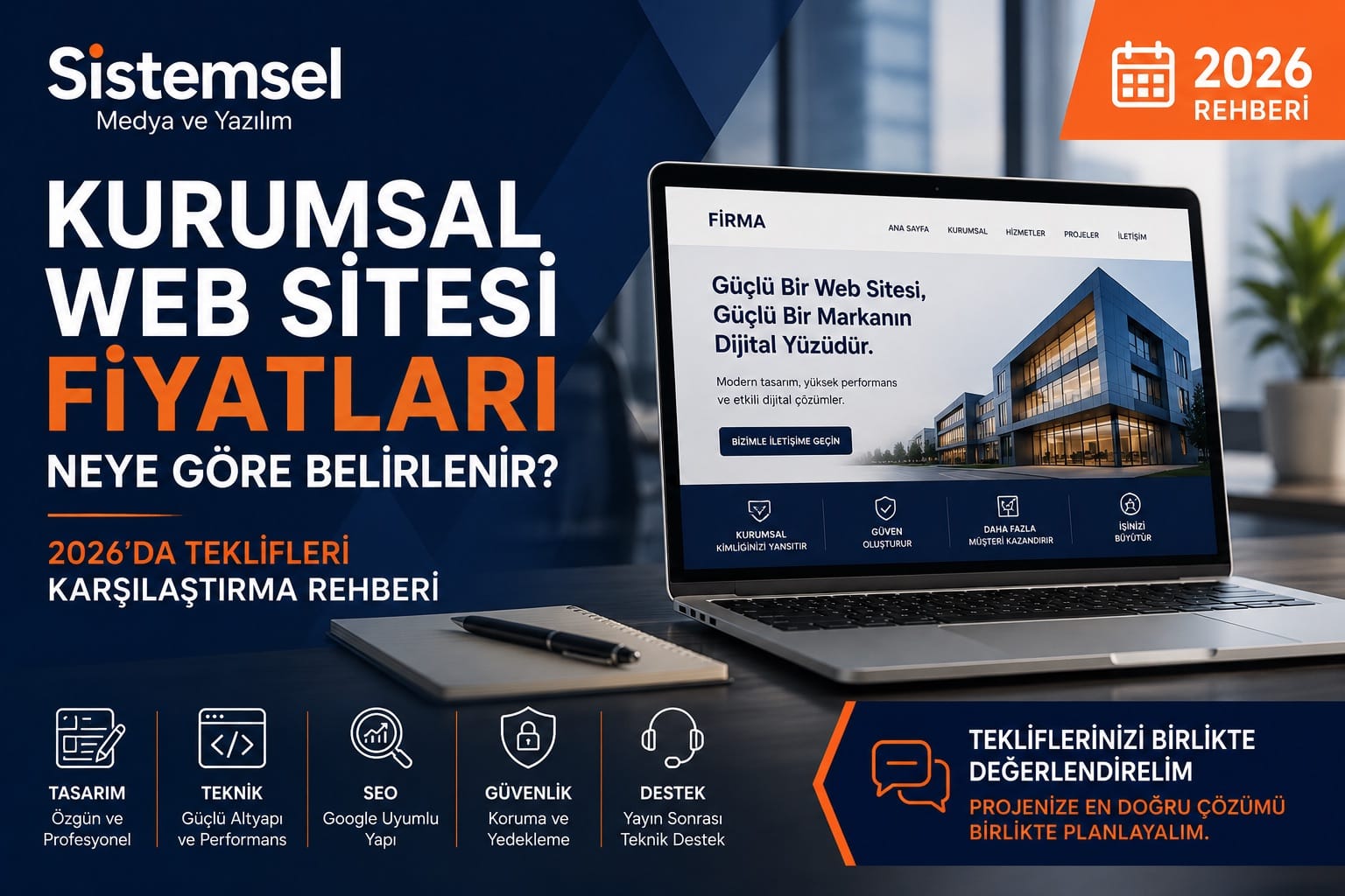 Çünkü 10 sayfalık standart bir firma sitesi ile yüzlerce ürünün bulunduğu, çoklu dil desteği, özel formlar, bayi sistemi, ERP/CRM entegrasyonu veya özel yazılım ihtiyaçları bulunan bir kurumsal web projesi aynı kapsamda değerlendirilemez.